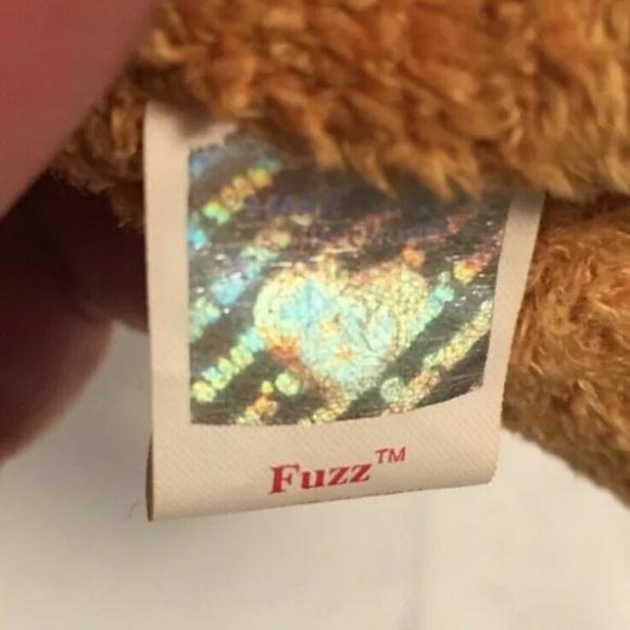 *FUZZ Tan Terry Bear, TY Beanie Babies, Rare, Tag Errors, 1998, Vintage - Picture 10 of 11